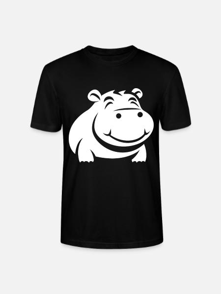 Love Little Hippopotamus - Stanley/Stella CRAFTER Unisex Organic T-Shirt - black
