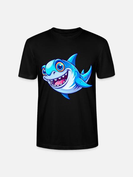 Cute Shark - Stanley/Stella CRAFTER Unisex Organic T-Shirt - black