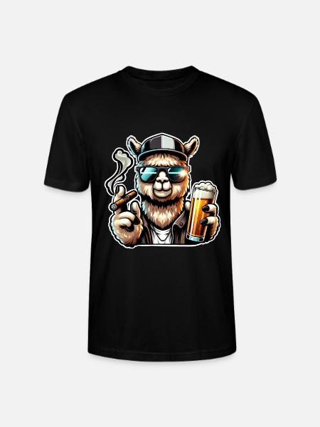 Alpaka Bier Zigarre - Stanley/Stella Unisex Bio-T-Shirt CRAFTER - Schwarz