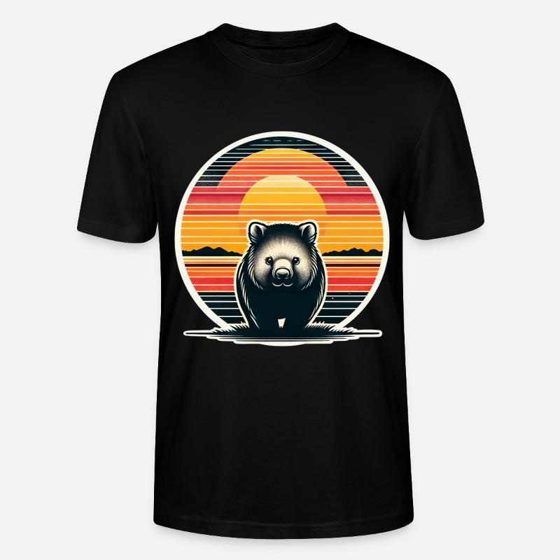 Wombat - Stanley/Stella Unisex Bio-T-Shirt CRAFTER - Schwarz