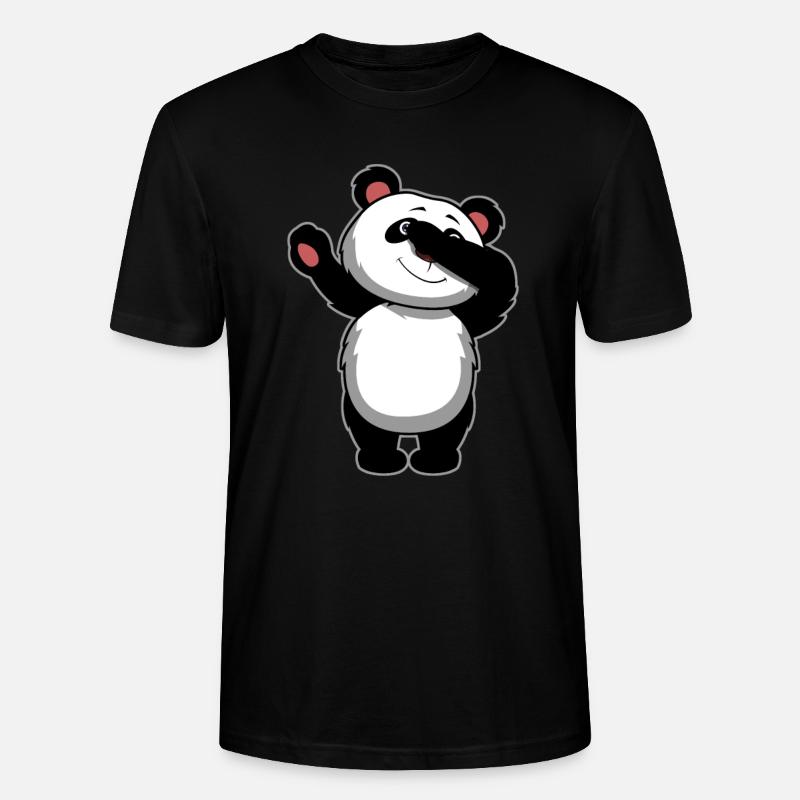 Dabbing Panda Bear - Dab Panda - Stanley/Stella CRAFTER Unisex Organic T-Shirt - black
