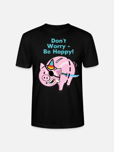 Pirate pig - Stanley/Stella CRAFTER Unisex Organic T-Shirt - black