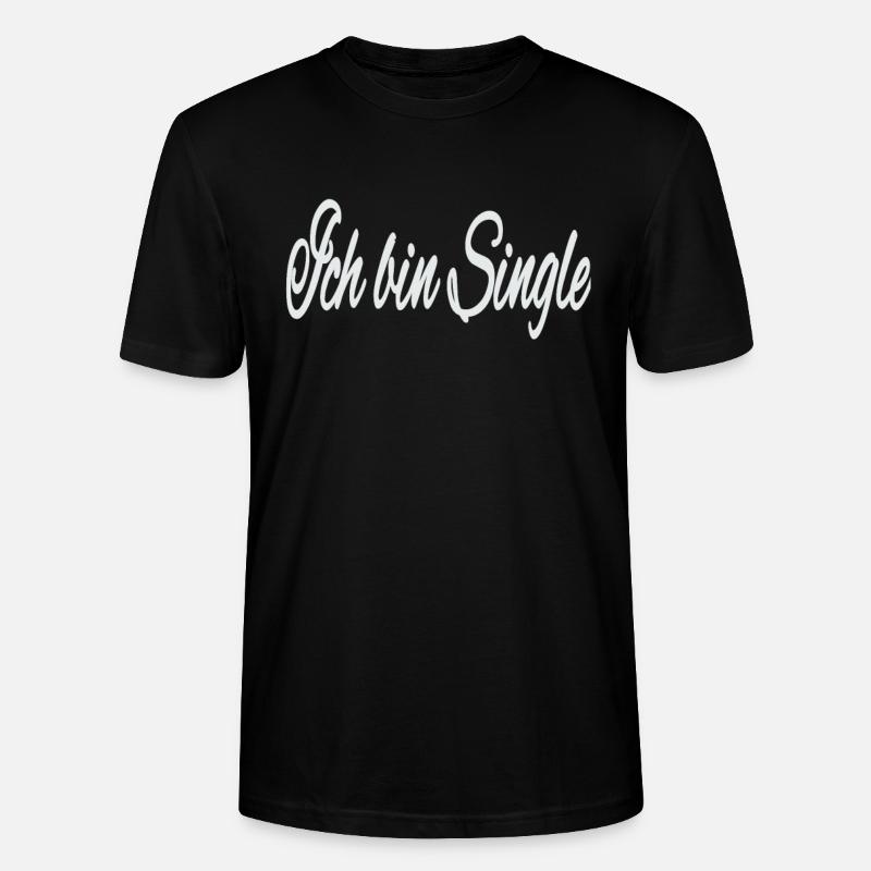 Ich bin Single - Stanley/Stella Unisex Bio-T-Shirt CRAFTER - Schwarz