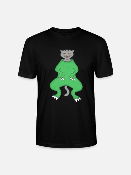 Cat disguise dinosaur - Stanley/Stella CRAFTER Unisex Organic T-Shirt - black