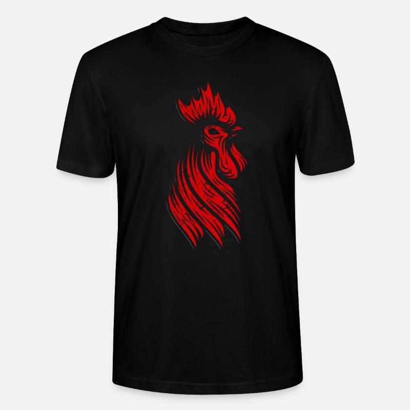 cooles rotes Hühnergeschenk - Stanley/Stella Unisex Bio-T-Shirt CRAFTER - Schwarz