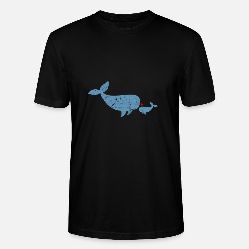 Baby Wal cool Geschenk texturiert - Stanley/Stella Unisex Bio-T-Shirt CRAFTER - Schwarz