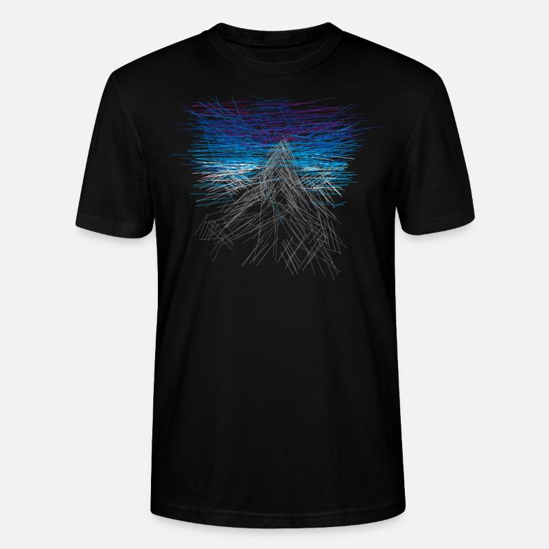 Berg - abstrakt - Stanley/Stella Unisex Bio-T-Shirt CRAFTER - Schwarz