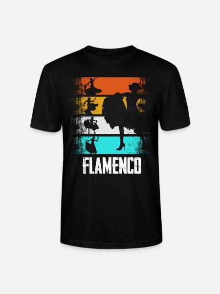 Flamenco Retro - Stanley/Stella CRAFTER Unisex Organic T-Shirt - black