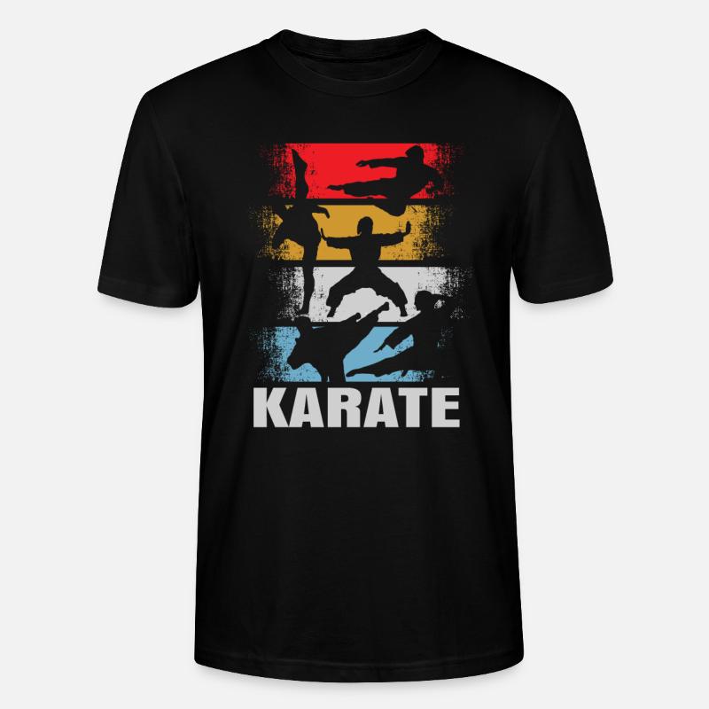 Karate Retro - Stanley/Stella Unisex Bio-T-Shirt CRAFTER - Schwarz