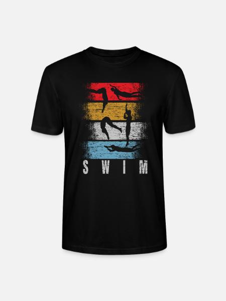 Moniteur de natation rétro - T-shirt bio CRAFTER Stanley Stella Unisexe - noir