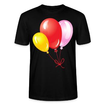 Ballons - T-shirt bio CRAFTER Stanley Stella Unisexe - noir - Devant - Alina (178cm) & Michal (187cm)