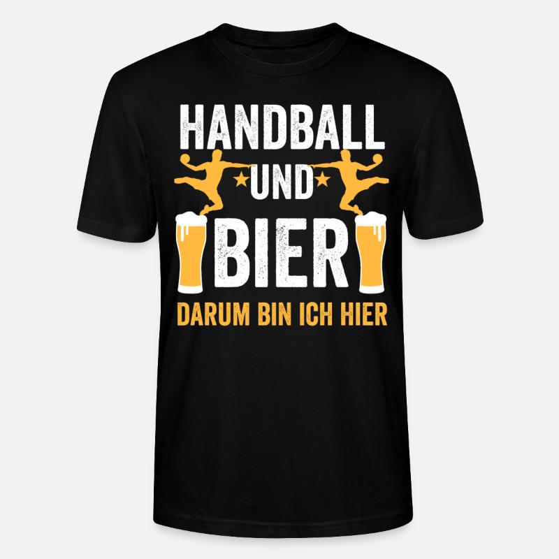 Handball Bier - Stanley/Stella Unisex Bio-T-Shirt CRAFTER - Schwarz