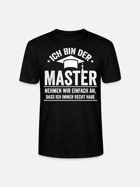 Master Student Abschliss - Stanley/Stella Unisex Bio-T-Shirt CRAFTER - Schwarz