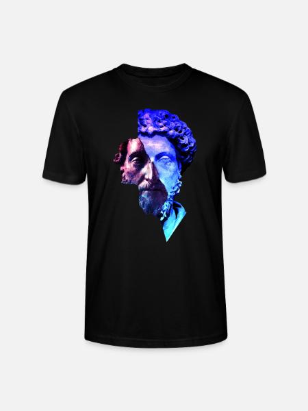 Stoicyzm Marcus Aurelius Purple Uniwersum Artwork - Ekologiczna koszulka typu unisex Stanley/Stella CRAFTER - czarny