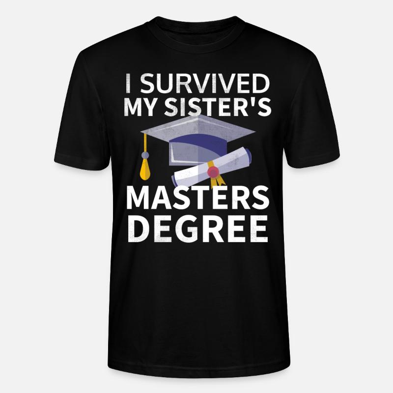 Masterstudium Uni | Abschlussgeschenk Schwester - Stanley/Stella Unisex Bio-T-Shirt CRAFTER - Schwarz