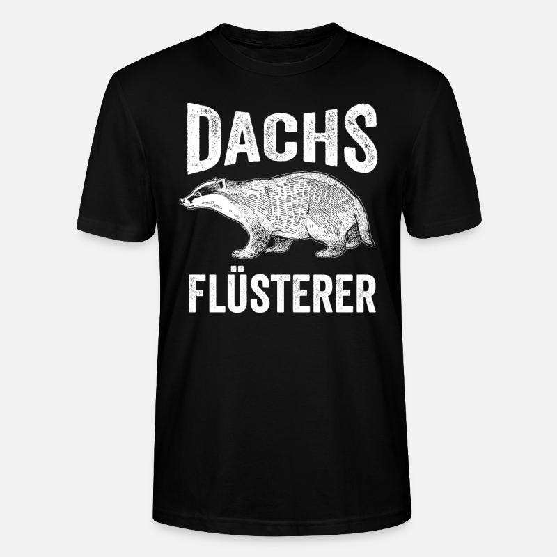Dachs Flüsterer Dachsliebhaber Geschenk - Stanley/Stella Unisex Bio-T-Shirt CRAFTER - Schwarz