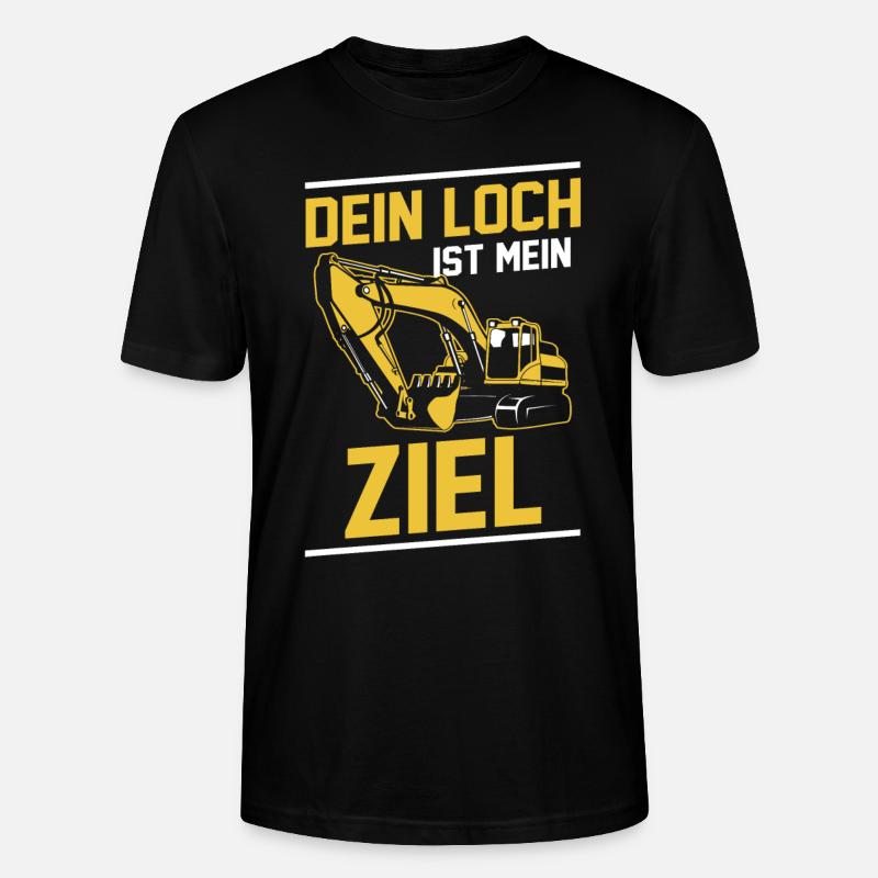 Bagger Minibagger Baggerführer Baggern Geschenk - Stanley/Stella Unisex Bio-T-Shirt CRAFTER - Schwarz