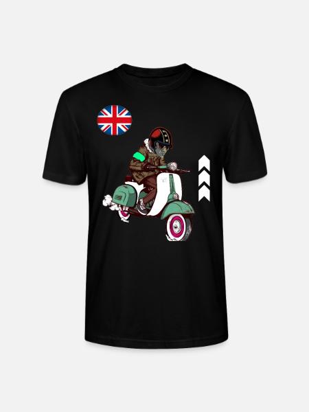 Motorroller Roller Bike Kult 60er Jahre England - Stanley/Stella Unisex Bio-T-Shirt CRAFTER - Schwarz