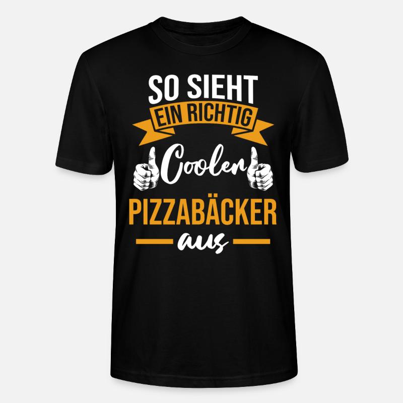 Pizzabäcker Pizzeria Geschenk - Stanley/Stella Unisex Bio-T-Shirt CRAFTER - Schwarz