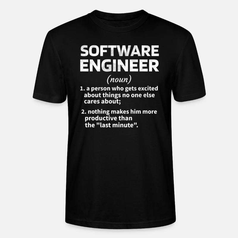 Softwareingenieur Software Engineer Techniker - Stanley/Stella Unisex Bio-T-Shirt CRAFTER - Schwarz