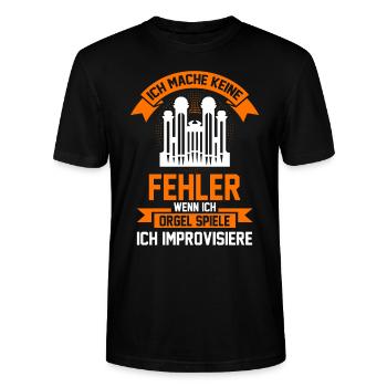 Orgel Orgelmusik Kirchenmusiker Orgeln Organist - Stanley/Stella Unisex Bio-T-Shirt CRAFTER - Schwarz - Vorne - Alina (178cm) & Michal (187cm)