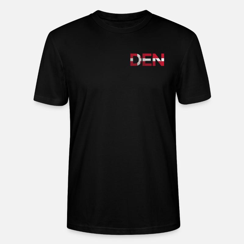 Danemark Drapeau danois Danmark Denmark - T-shirt bio CRAFTER Stanley Stella Unisexe - noir