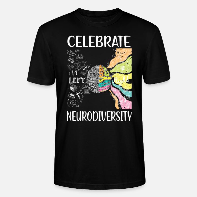 Neurodiversité Autisme TDAH Neurodiversité TSA - T-shirt bio CRAFTER Stanley Stella Unisexe - noir