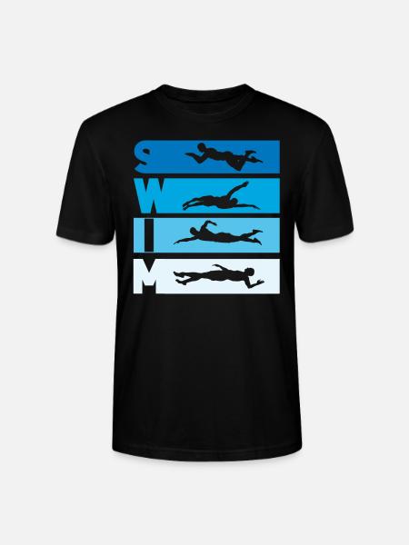 Swimming Swimmer Swim Coach - Stanley/Stella Unisex Bio-T-Shirt CRAFTER - Schwarz