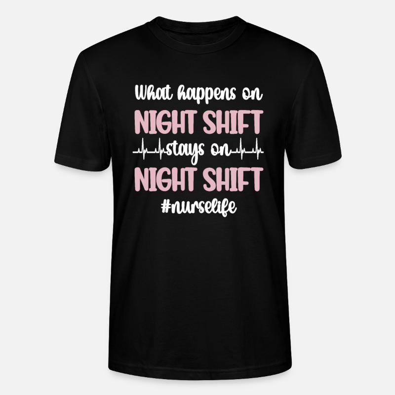 Nachtschicht Krankenpflegerin Krankenschwester - Stanley/Stella Unisex Bio-T-Shirt CRAFTER - Schwarz