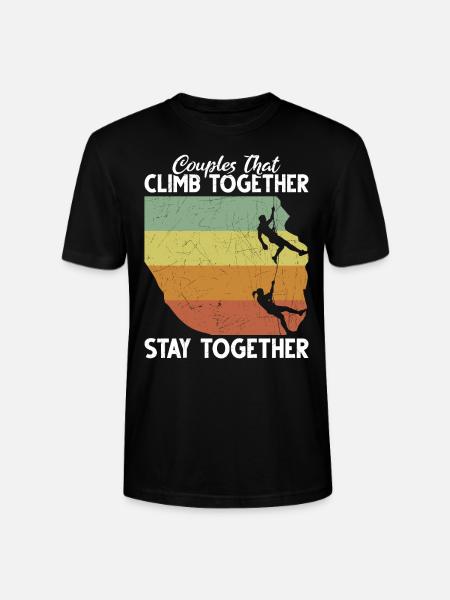 Rock Climbing Climber Retro - T-shirt bio CRAFTER Stanley Stella Unisexe - noir