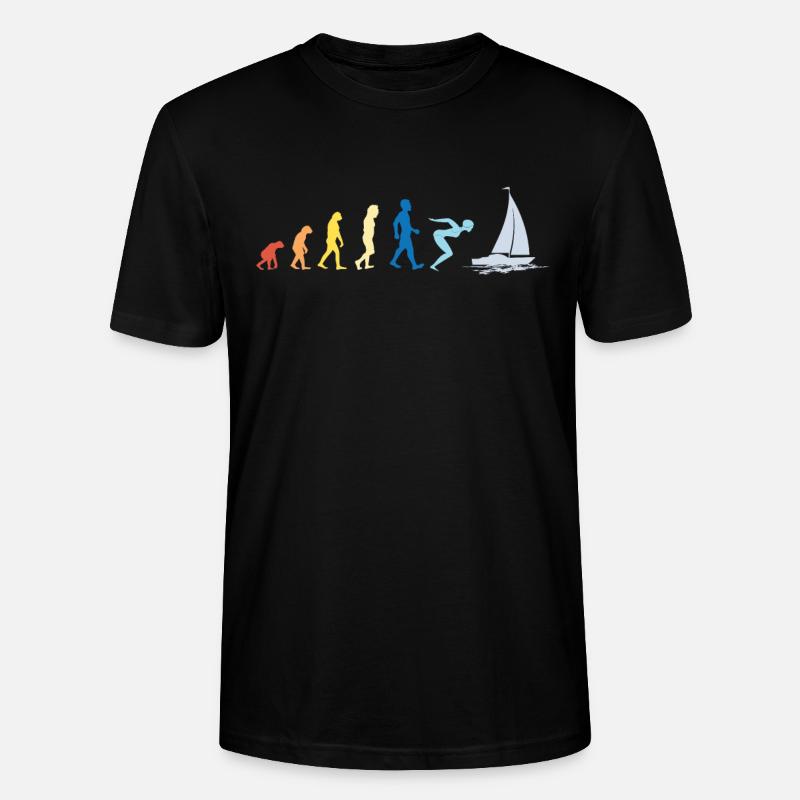 Sailing Sailboat Evolution - Stanley/Stella Unisex Bio-T-Shirt CRAFTER - Schwarz