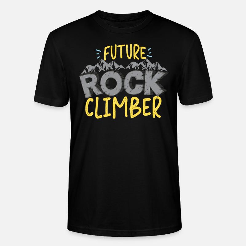 Rock Climbing Climber Future Rock - Stanley/Stella Unisex Bio-T-Shirt CRAFTER - Schwarz