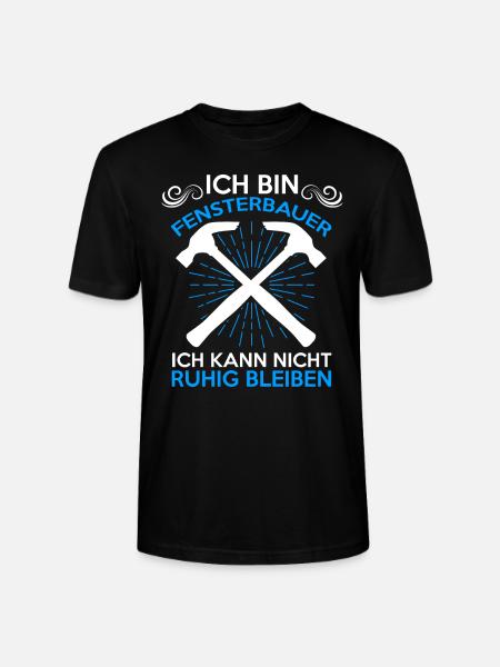 Glaser Baustelle Fensterbauer - Stanley/Stella Unisex Bio-T-Shirt CRAFTER - Schwarz