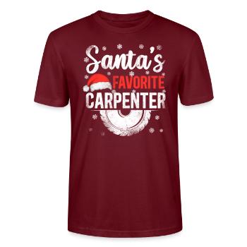 Woodworker Carpenter Tools Vintage - T-shirt bio CRAFTER Stanley Stella Unisexe - bordeaux - Devant - Alina (178cm) & Michal (187cm)