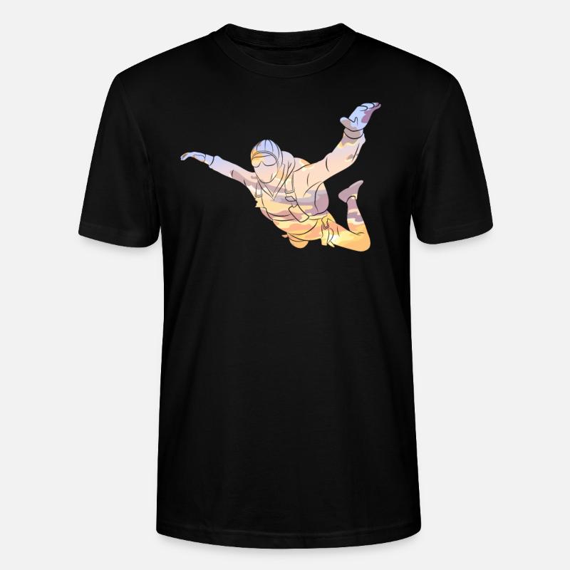 Skydiving Sunset - Stanley/Stella Unisex Bio-T-Shirt CRAFTER - Schwarz