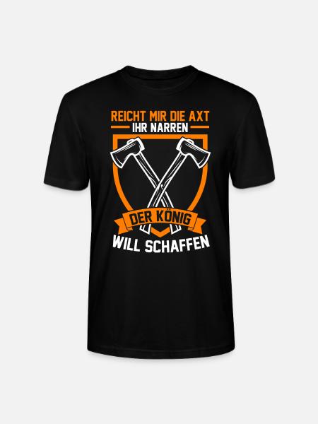 Holzfäller Axt Baumfäller Holzarbeiter - Stanley/Stella Unisex Bio-T-Shirt CRAFTER - Schwarz