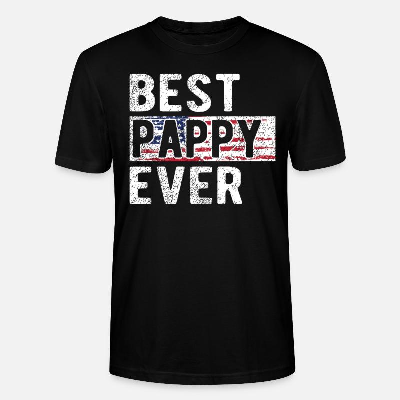 Meilleur papy papy Papy Papy - T-shirt bio CRAFTER Stanley Stella Unisexe - noir