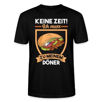 Kebab Döner - Stanley/Stella Unisex Bio-T-Shirt CRAFTER - Schwarz - Vorne - Alina (178cm) & Michal (187cm)