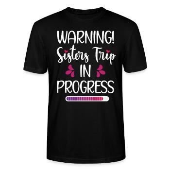 Schwesternurlaub Trip Reise Schwestern-Wochenende - Stanley/Stella Unisex Bio-T-Shirt CRAFTER - Schwarz - Vorne - Alina (178cm) & Michal (187cm)