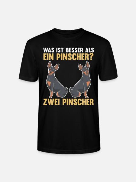 Zwei Pinscher Hund Pinscher - Stanley/Stella Unisex Bio-T-Shirt CRAFTER - Schwarz