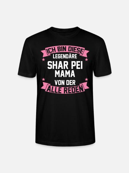 Shar Peimama Shar Pei Mama - Stanley/Stella Unisex Bio-T-Shirt CRAFTER - Schwarz