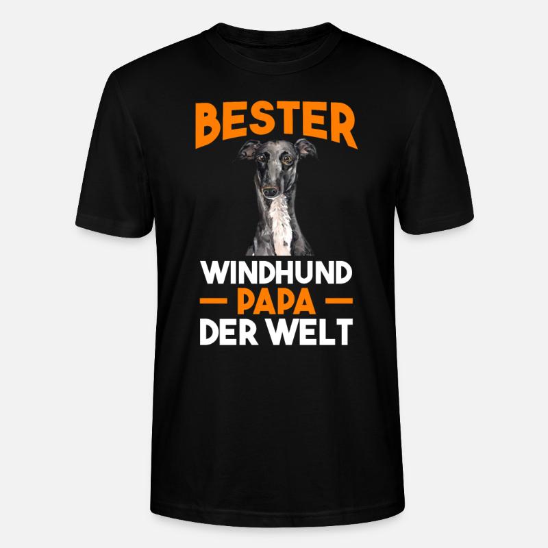Windhund Windhund Papa - Stanley/Stella Unisex Bio-T-Shirt CRAFTER - Schwarz