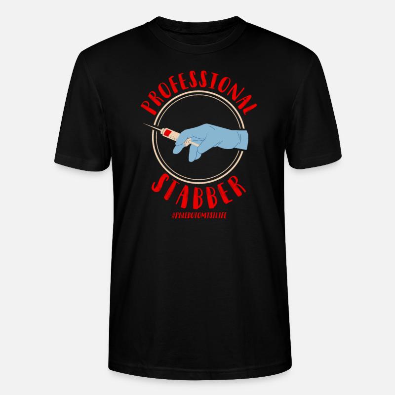 Phlebotomist Tech Technician - Stanley/Stella Unisex Bio-T-Shirt CRAFTER - Schwarz