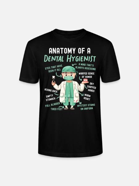 Hygiéniste dentaire Anatomie Anatomie - T-shirt bio CRAFTER Stanley Stella Unisexe - noir