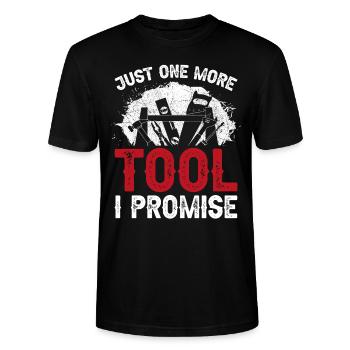 Woodworker Carpenter Tools Vintage - Stanley/Stella Unisex Bio-T-Shirt CRAFTER - Schwarz - Vorne - Alina (178cm) & Michal (187cm)