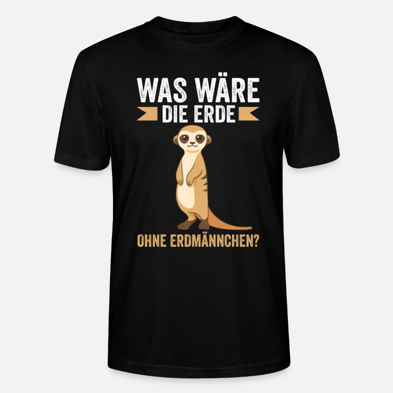Umweltschutz Erdmännchen Erdmännchen - Stanley/Stella Unisex Bio-T-Shirt CRAFTER - Schwarz