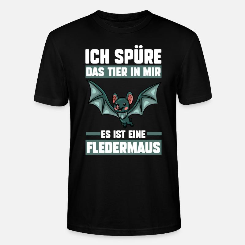Fledermaus - Stanley/Stella Unisex Bio-T-Shirt CRAFTER - Schwarz