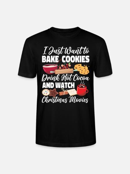 Bake Baking Christmas Cookie I - Stanley/Stella CRAFTER Unisex Organic T-Shirt - black