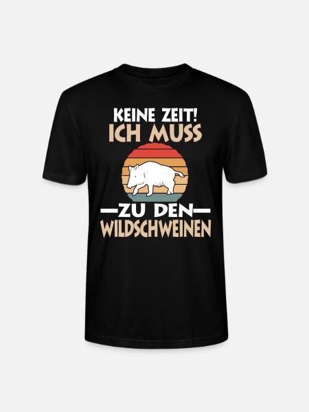 Wildschwein - Stanley/Stella Unisex Bio-T-Shirt CRAFTER - Schwarz
