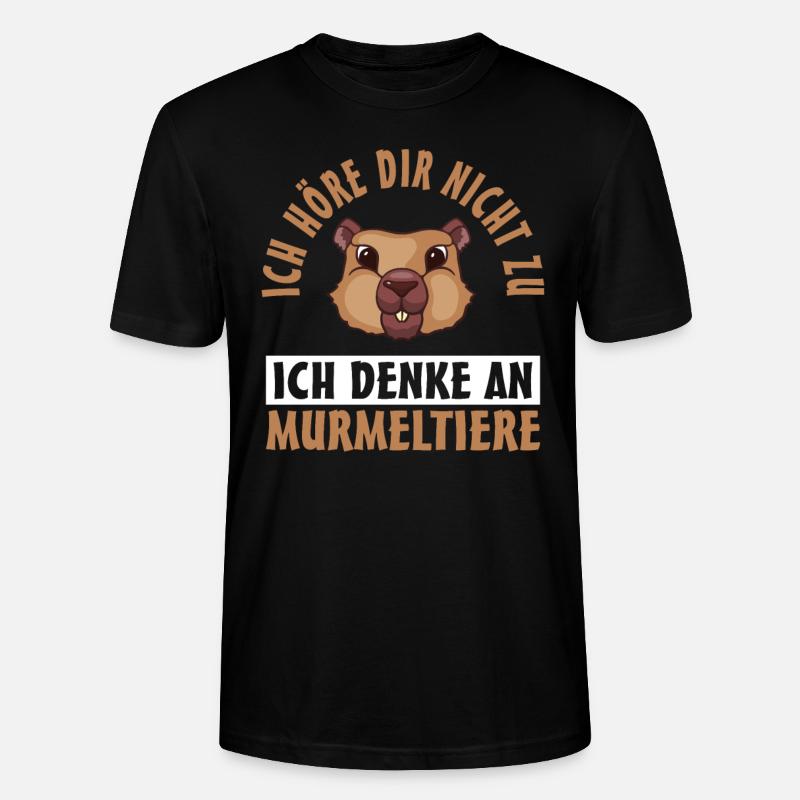 Murmeltier - Stanley/Stella Unisex Bio-T-Shirt CRAFTER - Schwarz